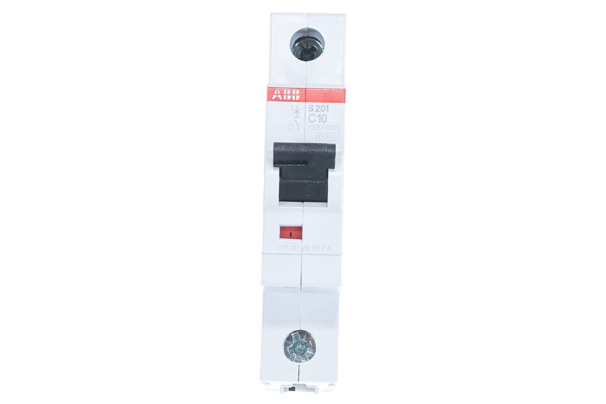 Автоматический выключатель 1пол 10A, Серия S201, 6,0кА, АВВ ABB