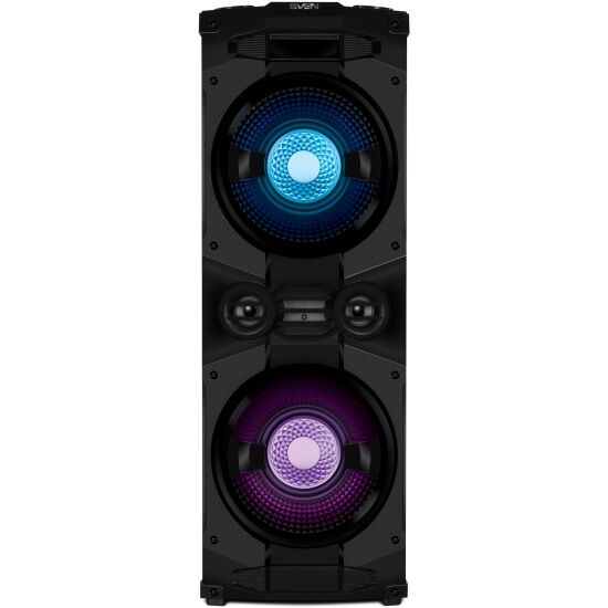 Портативная акустика Sven АС PS-1500 SV-022020 черная (500 Вт, Bluetooth, FM, USB, LED-дисплей, ~230В)