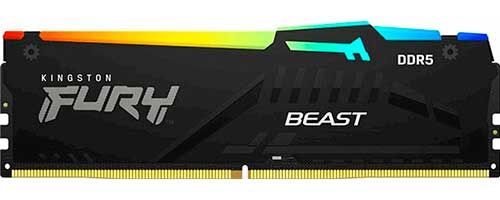 Оперативная память Kingston DDR5 16Gb 4800MHz FURY Beast RGB (KF548C38BBA-16)