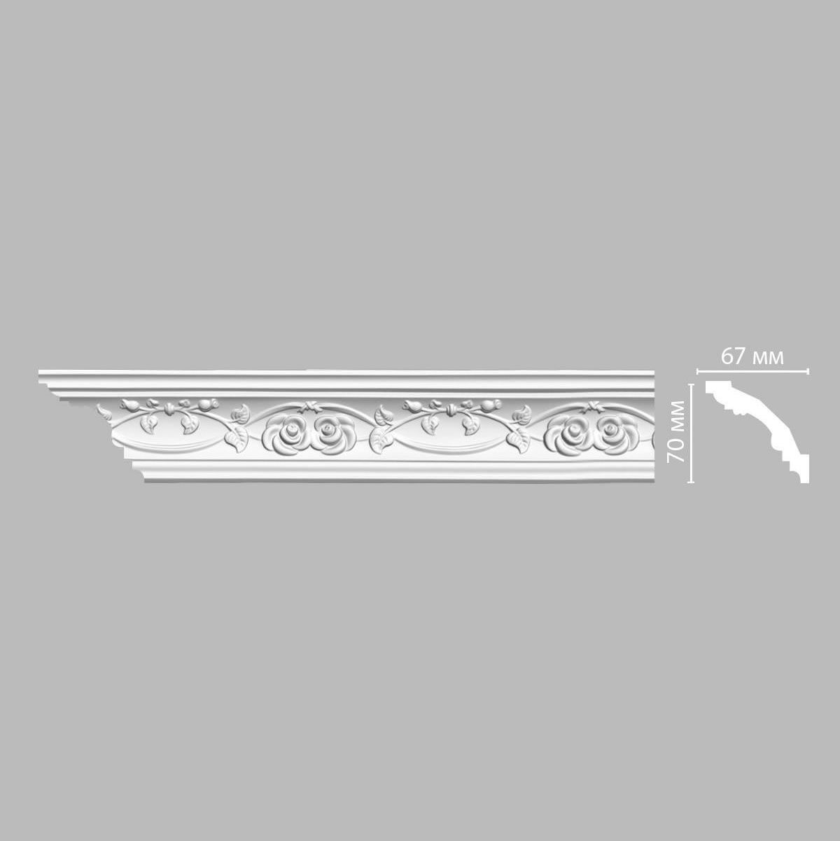 Плинтус потолочный с рисунком DECOMASTER DT9815 (67*70*2400мм)