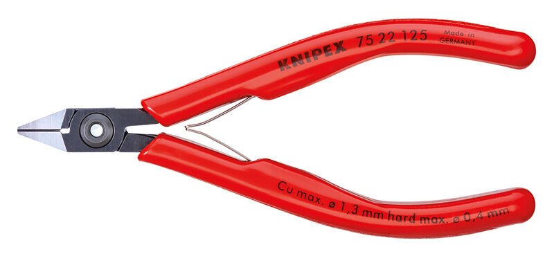 Бокорезы для электроники, 125 мм, обливные ручки Knipex KN-7522125