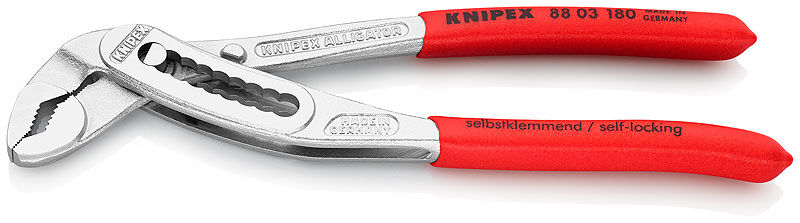 Клещи переставные ALLIGATOR, зев 42 мм, длина 180 мм, хром, обливные ручки Knipex KN-8803180