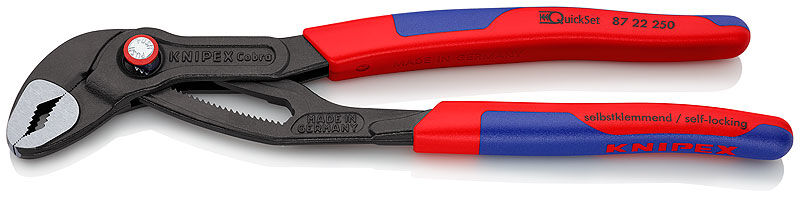Клещи переставные COBRA QuickSet, зев 50 мм, длина 250 мм, фосфатированные, 2-комп ручки Knipex KN-8722250