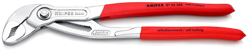 Клещи переставные COBRA, зев 70 мм, длина 300 мм, хром, обливные ручки Knipex KN-8703300