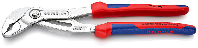Клещи переставные COBRA, зев 70 мм, длина 300 мм, хром, 2-комп ручки Knipex KN-8705300