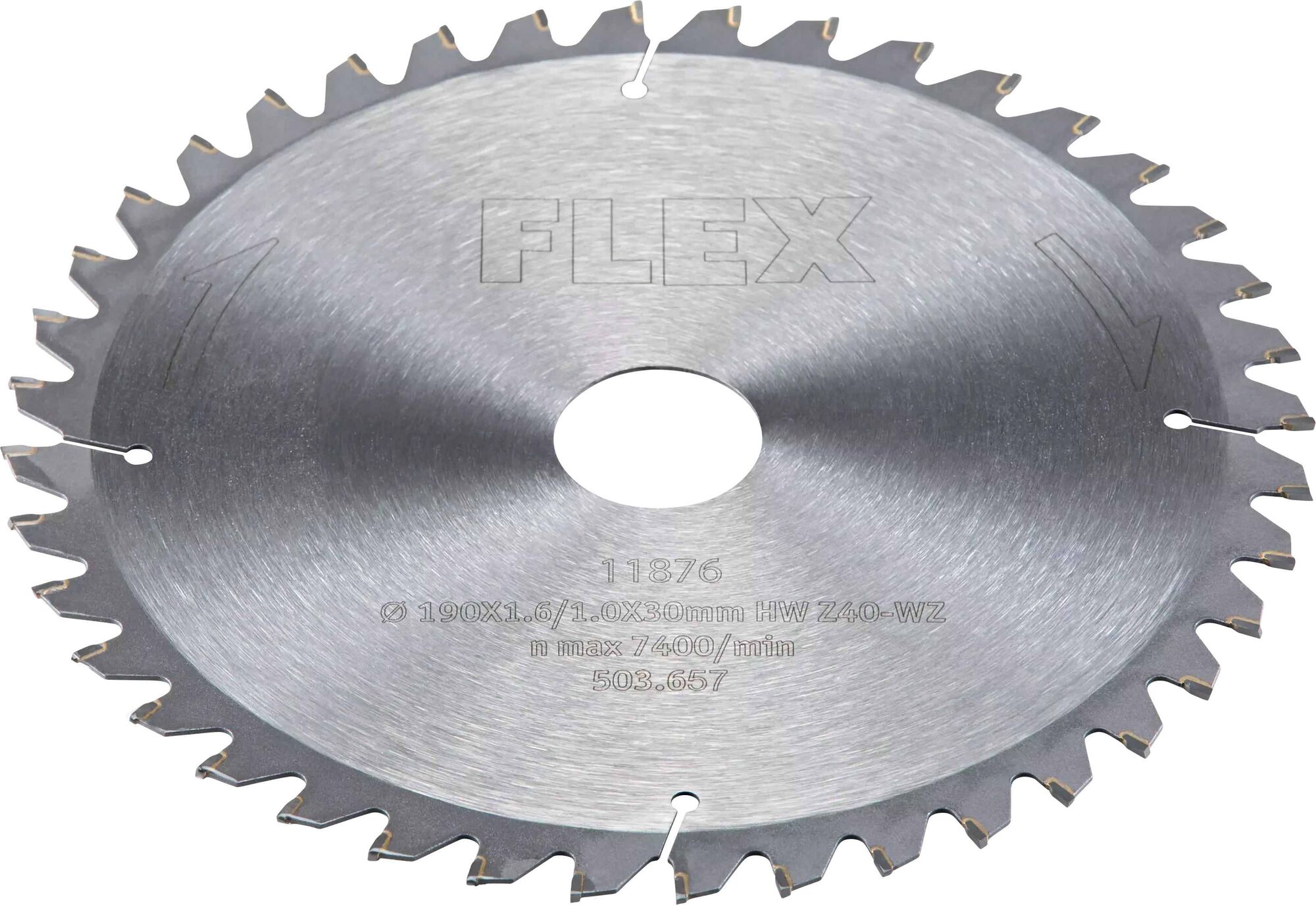 Пильный диск стандартный Flex D190x1,6/1,0x30 HW Z40/5° WZ
