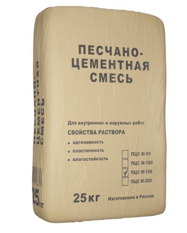 ​​Песчано-цементная смесь (ПЦС) М-150 универсальная (25 кг)