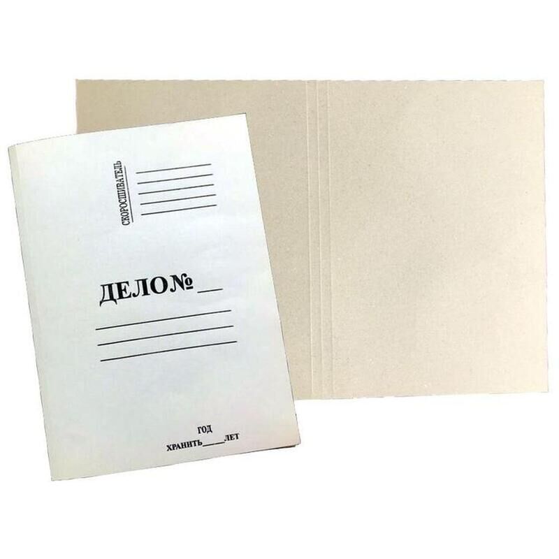 Папка-обложка без скоросшивателя Дело № А4 20 мм немелованный картон до 200 листов (плотность 360 г/кв.м, 10 штук в упак