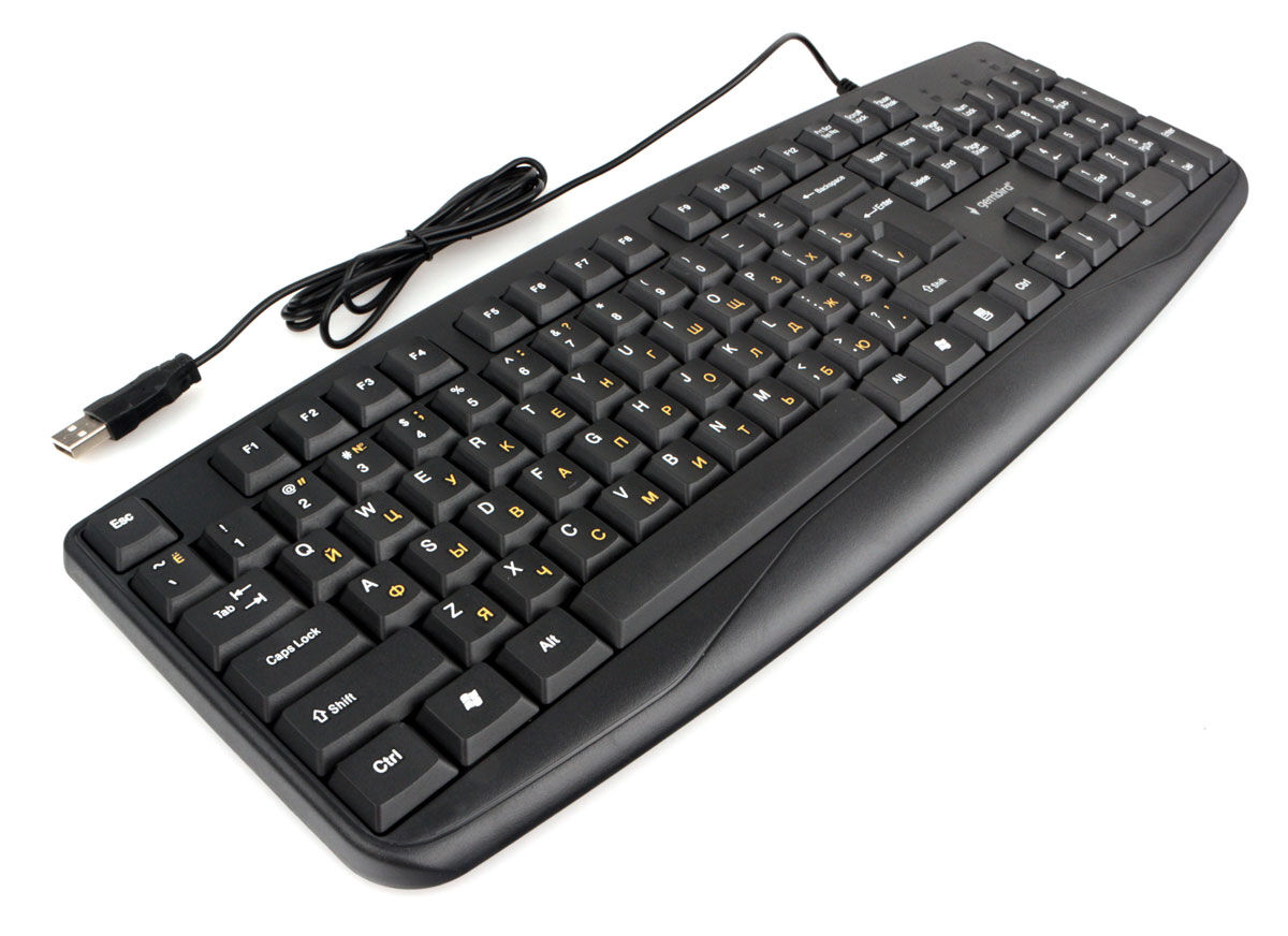 Клавиатура "Gembird" KB-8351U-BL, USB, 104 клавиши, кабель 1,5м, чёрный 2