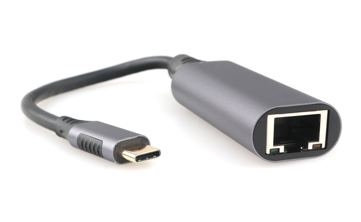 Сетевой адаптер Type-C USB3.0, в Гбит.сеть Ethernet (RJ-45), металлический разъем Cablexpert 1