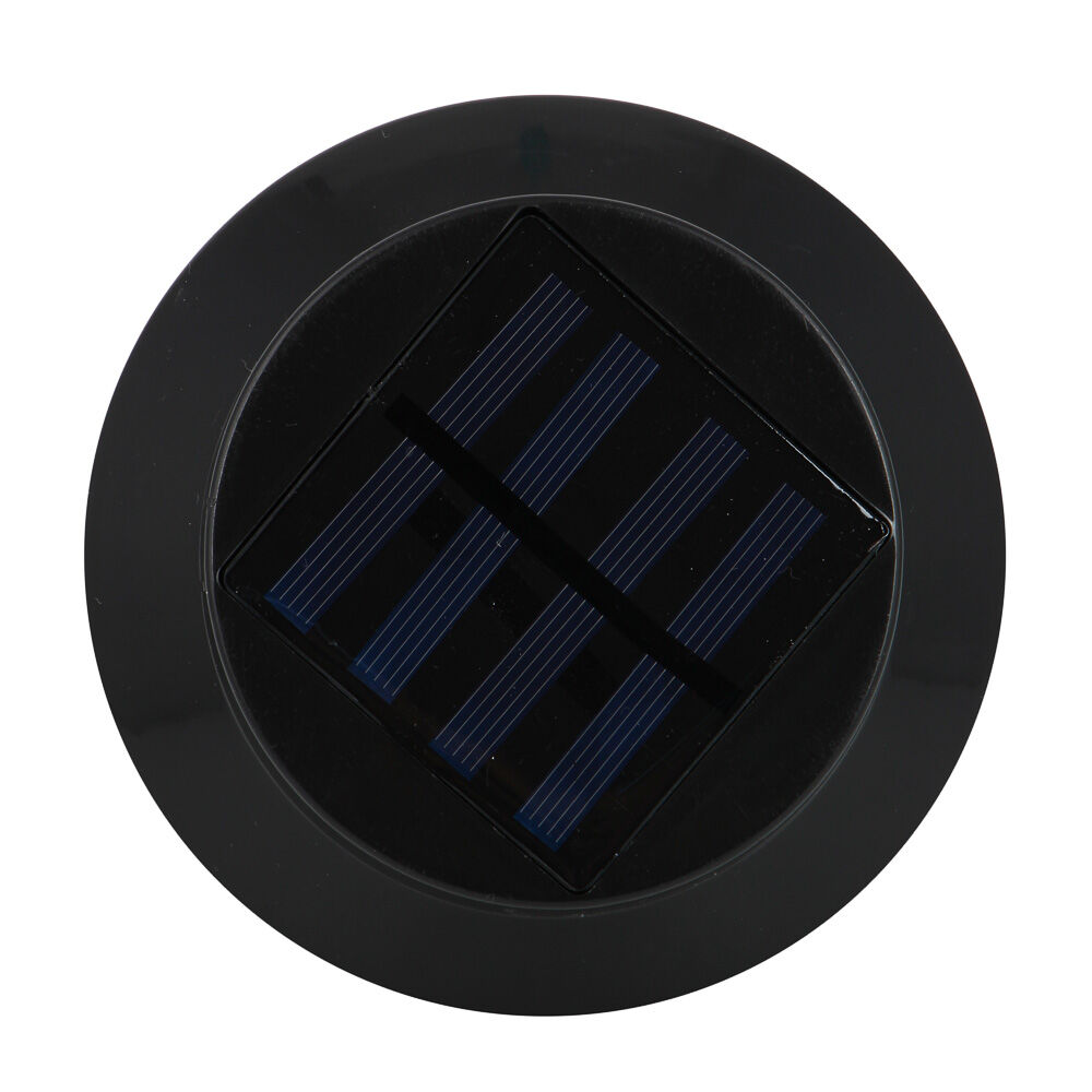 INBLOOM Фонарь на солнечной батарее черный, d11.5x5.5 см, 3 LED лампы, свечение белым, 1x1.2V NI-MH АА 600 mAh, металл 4