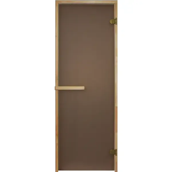 Дверь для сауны 69x189 см цвет матовая бронза Без бренда Стандарт