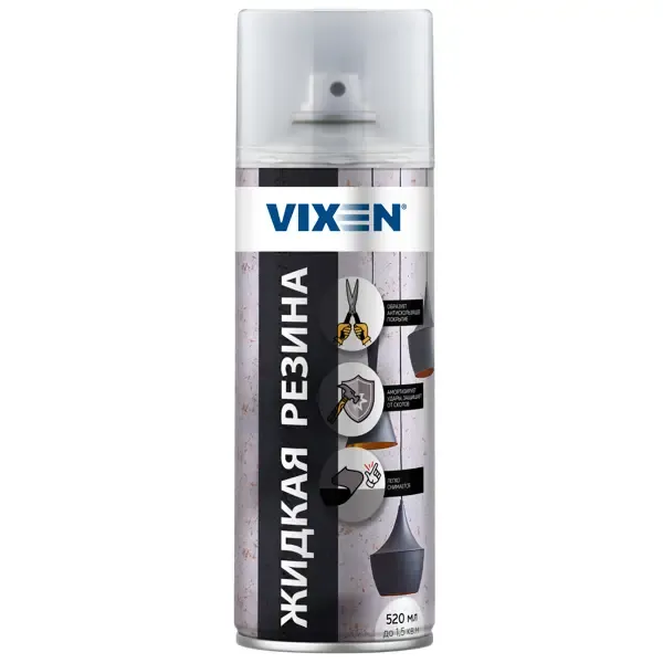 Аэрозоль Vixen «Жидкая резина» 520 мл цвет прозрачный глянцевый