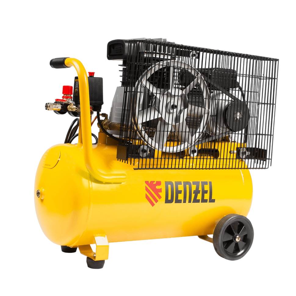 Компрессор воздушный DENZEL BCI2300/50, 2.3 кВт, ременный привод, 50 литров, 400 л/мин 58113