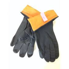Перчатки КЩС тип 1 черные (оранжевая подкладка)