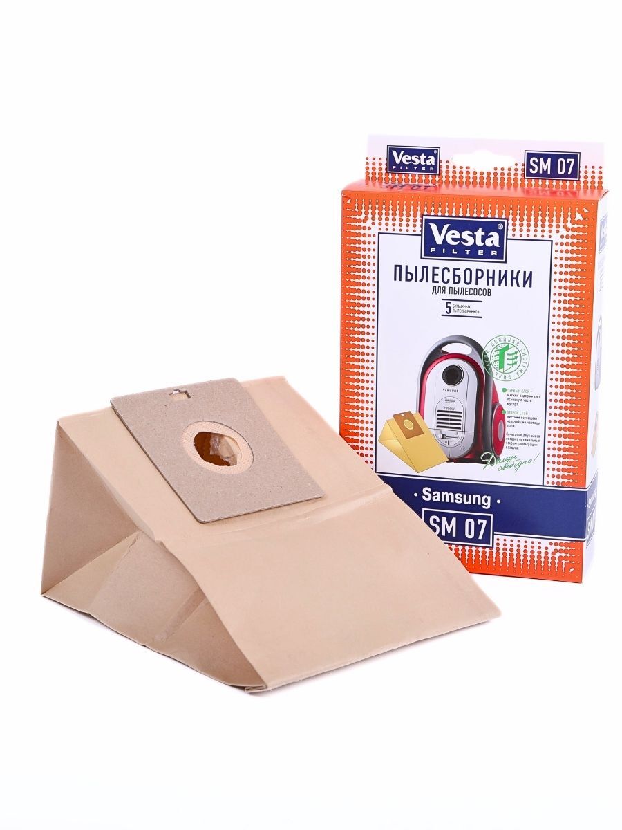 Комплект пылесборников VESTA SM07 SAMSUNG 5 шт. бумажные Vesta filter 36229 7