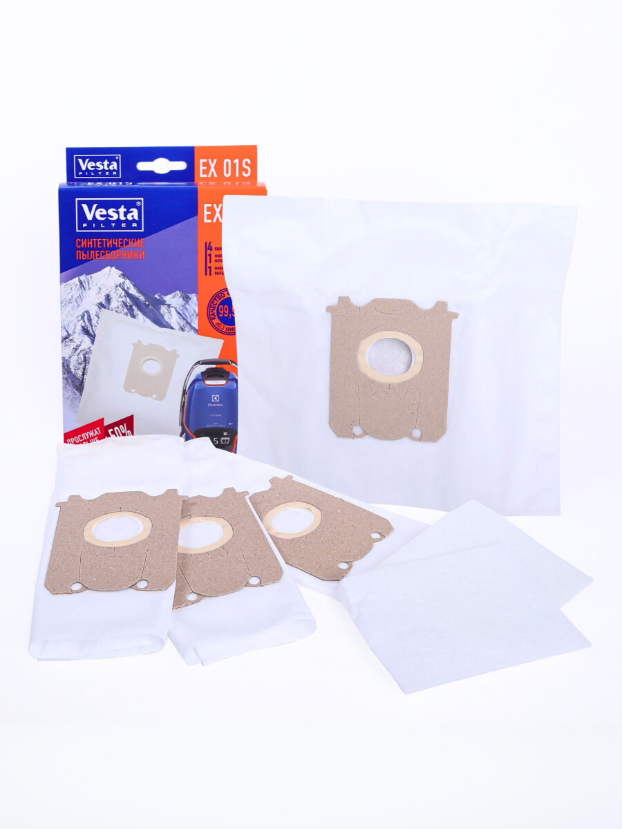 Комплект пылесборников VESTA EX01S ELECTROLUX 4 шт. синтетические Vesta filter 36234 8