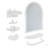 Набор для ванной Олимпия зеркальный 7 предметов, пластик белый Росспласт 64780 #2