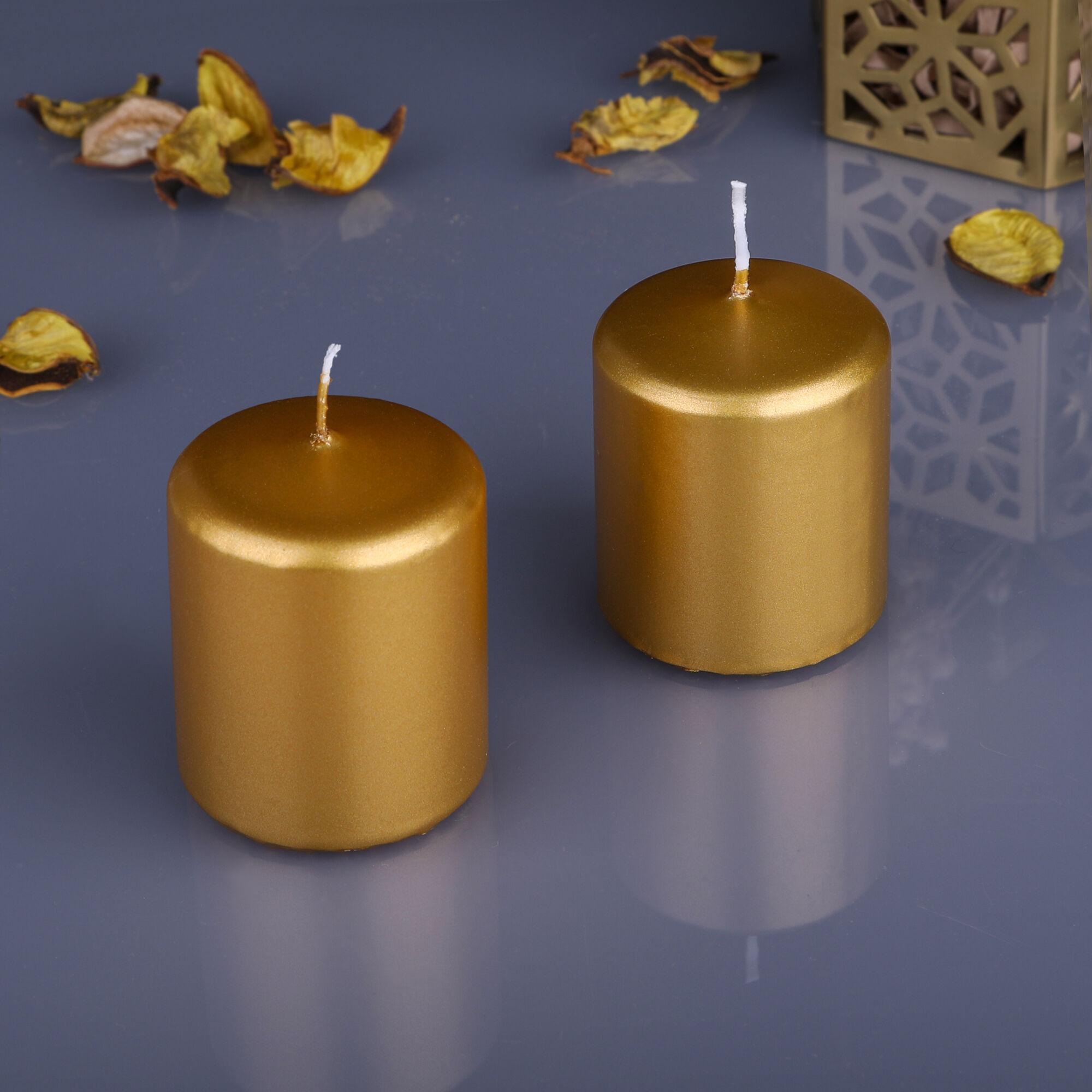 Свеча пеньковая Золотая 5 см Омский свечной, набор из 2 шт. Омский Свечной 79028
