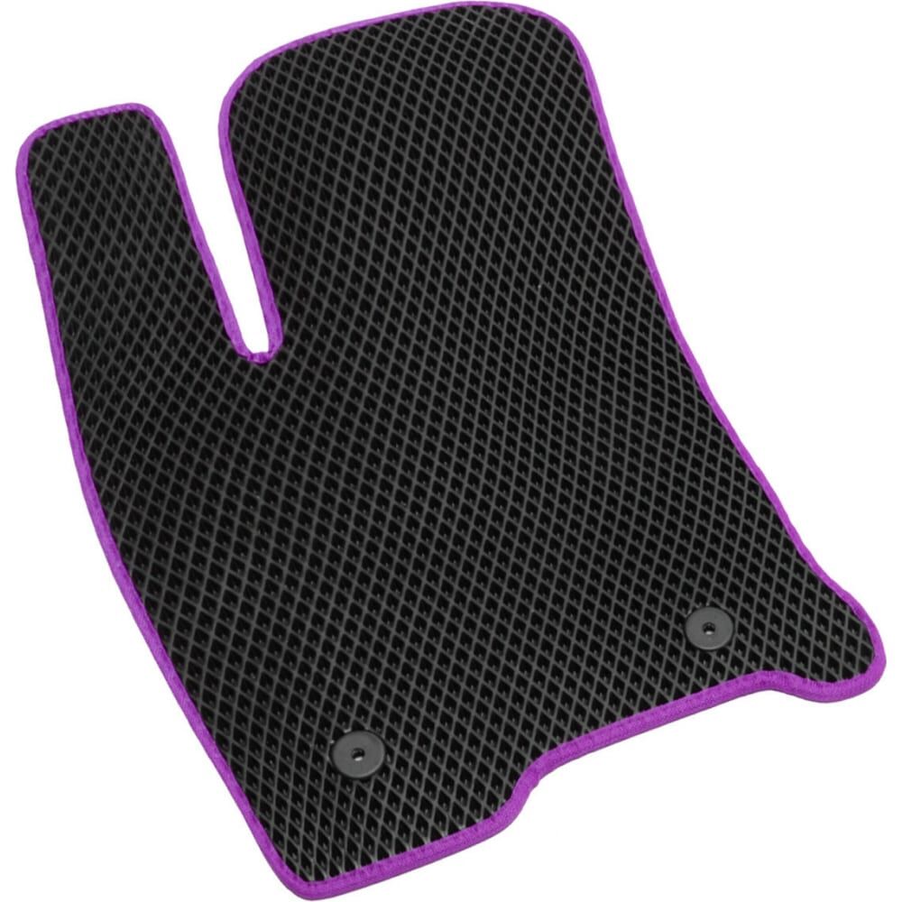 Водительский коврик для Lada X-Ray 2015 - 2022 без бардачка Vicecar 1EV49014-фиолетовый