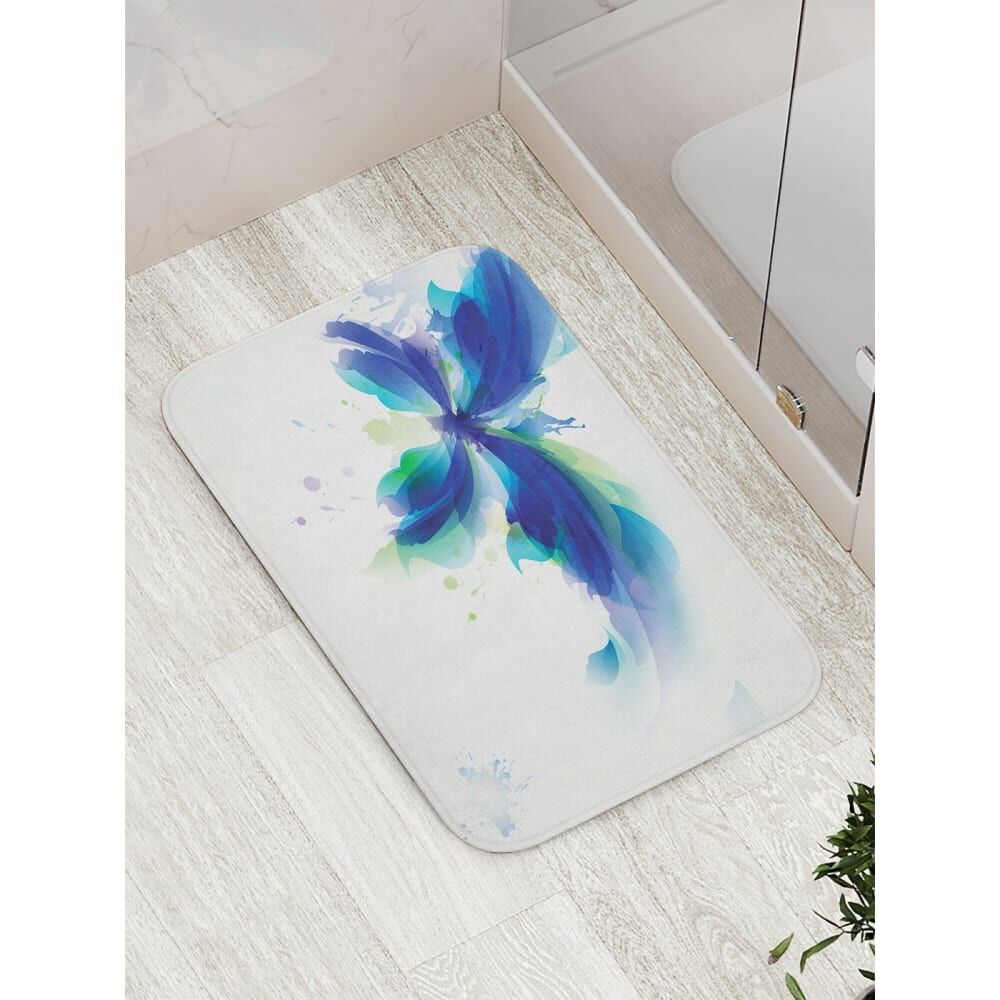 Противоскользящий коврик для ванной, сауны, бассейна JOYARTY Голубая бабочка