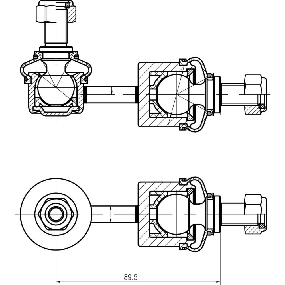 Правая стойка заднего стабилизатора для Kia Ceed (12-)/Optima (10-)/Sportage (10-) 2WD TRIALLI SP 0830