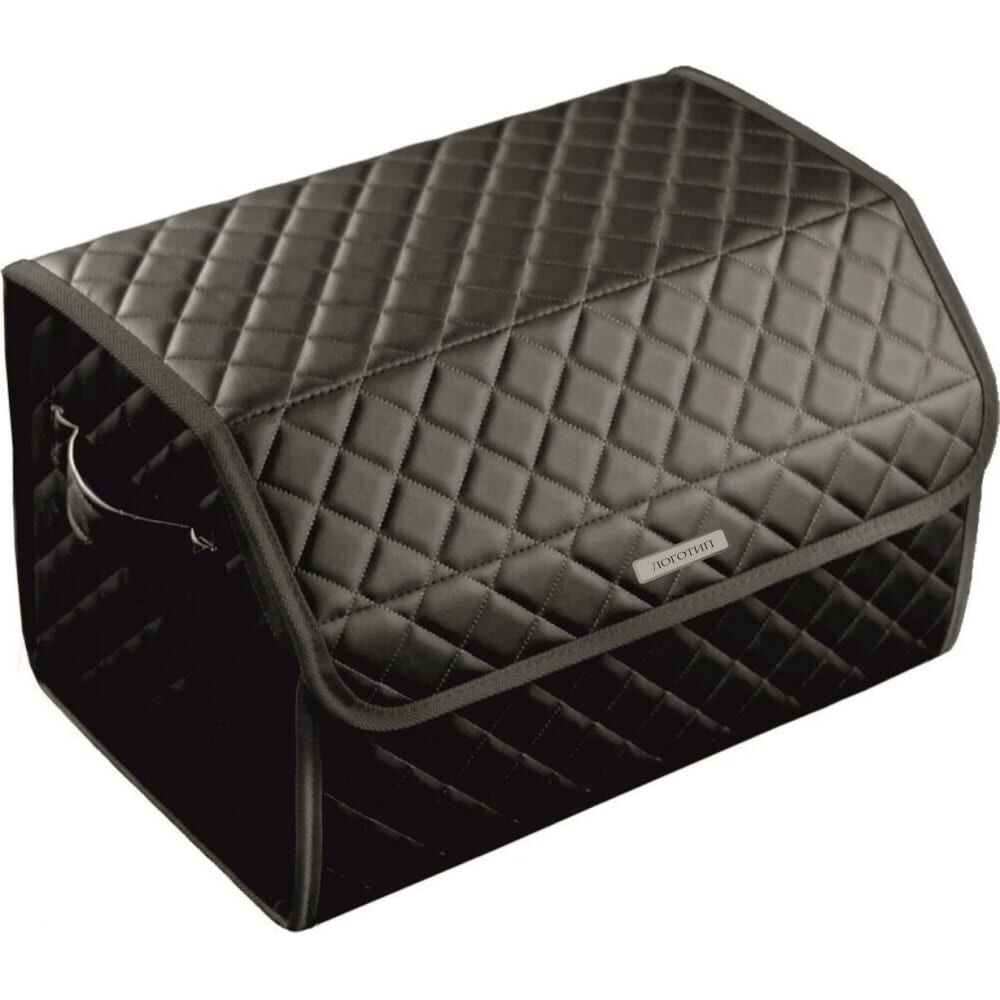 Сумка-органайзер в багажник Vicecar серая нить/темно-серый кант, логотип PORSCHE